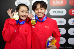 taptap点点体育优秀校友陈艺文获得世界杯墨西哥站女子双人3米板决赛冠军。